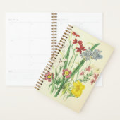 Verschiedene farbenfrohe Blume und grüne Pflanze Planer (Anzeige)