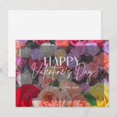 Verschiedene farbenfrohe Rose Glückwunschkarte zum Einladung (Vorne/Hinten)