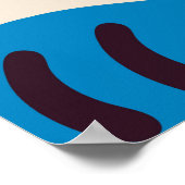 Verschiedene farbenfrohe, schmelzende Gesichter. L Poster (Ecke)