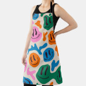 Verschiedene farbenfrohe, schmelzende Gesichter. L Schürze (InSitu)