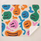 Verschiedene farbenfrohe, schmelzende Gesichter. L Sherpadecke (Vorderseite (Horizontal))