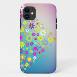 Verschiedene farbige Blume iPhone Case
