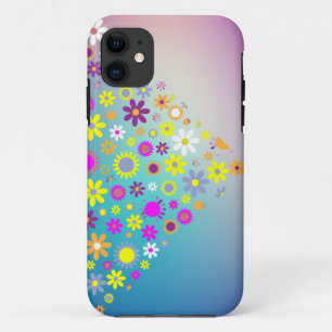 Verschiedene farbige Blume iPhone Case