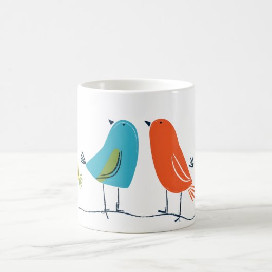 Verschiedene farbige Vögel auf einer TASSE (Mittel)