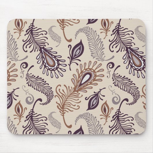 Verschiedene Feder Muster Mousepad (Vorne)