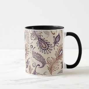 Verschiedene Feder Muster Tasse
