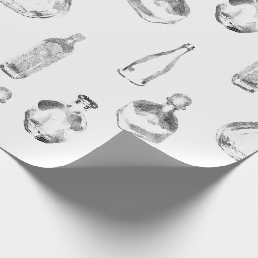 Verschiedene Flaschen Geschenkpapier (Ecke)