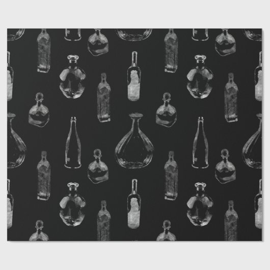 Verschiedene Flaschen  Geschenkpapier (Flach)