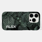 Verschiedene Folien - dunkelgrüne Blätter mit Weiß Case-Mate iPhone Hülle (Rückseite (Horizontal))