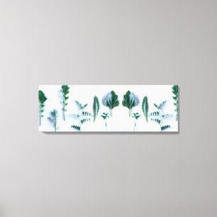 Verschiedene Form Grün Blätter Pflanze Natur fühle Leinwanddruck