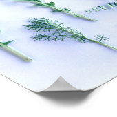 Verschiedene Form Grüne Blätter Natur fühlen sich Poster (Ecke)