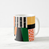 Verschiedene Formen: abstraktes nahtloses Design Kaffeetasse (VorderseiteRechts)