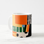 Verschiedene Formen: abstraktes nahtloses Design Kaffeetasse (Vorderseite Links)