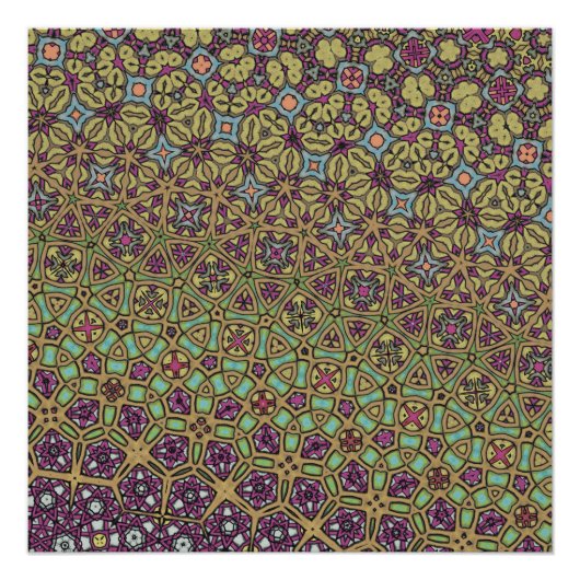 Verschiedene Formen in Bewegung Poster (Vorderseite)