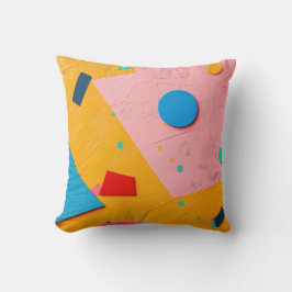 Verschiedene Formen in lebhaften Farben Kissen