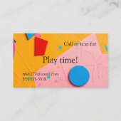 Verschiedene Formen in lebhaften Farben Visitenkarte (Rückseite)