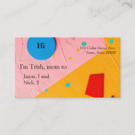 Verschiedene Formen in lebhaften Farben Visitenkarte