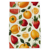 Verschiedene Früchte mittelgroße Geschenktasche Mittlere Geschenktüte (Rückseite)