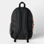 Verschiedene Früchte, üppige Blätter und wundersch Bedruckter Rucksack (Rückseite)