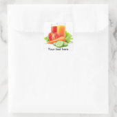 Verschiedene Gemüsesäfte Quadratischer Aufkleber (Tasche)