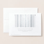 Verschiedene gepunktete Silberstreifen Folienkarte (Rückseite mit Umschlag)