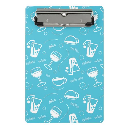 Verschiedene Getränke Mini Klemmbrett (Vorderseite)