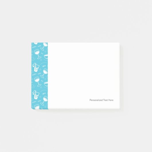 Verschiedene Getränke Post-it Klebezettel (Vorderseite)