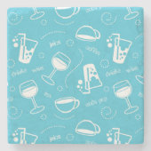 Verschiedene Getränke Steinuntersetzer (Vorderseite)