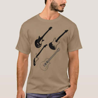 Verschiedene Gitarren-Musical-Instrument-Musiknote T-Shirt