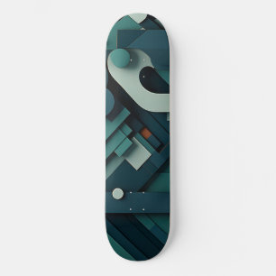 Verschiedene grüne Formen Skateboard