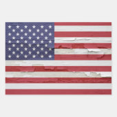 Verschiedene grungy American Flag der USA Geschenkpapier Set (Vorderseite 3)
