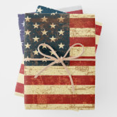 Verschiedene grungy American Flag der USA Geschenkpapier Set (Beispiel)