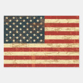 Verschiedene grungy American Flag der USA Geschenkpapier Set (Vorderseite)
