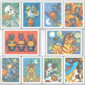 VERSCHIEDENE HALLOWEEN NIEDLICH FUNNY WHIMSY AUFKLEBER (Vorderseite)