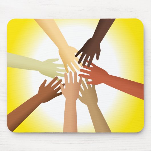 Verschiedene Hände Mousepad (Vorne)