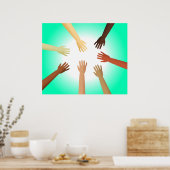 Verschiedene Hände Poster (Küche)