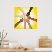 Verschiedene Hände Poster (Küche)