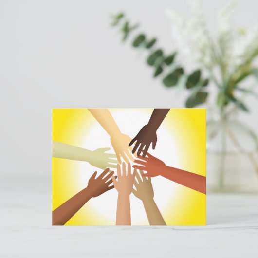 Verschiedene Hände Postkarte (Stehend Vorderseite)