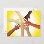 Verschiedene Hände Postkarte (Vorne/Hinten)