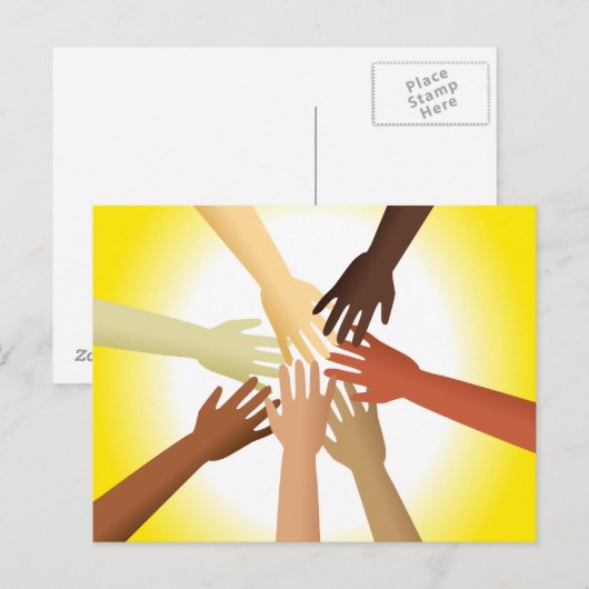 Verschiedene Hände Postkarte (Vorne/Hinten)