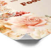 Verschiedene Herbstblütenfrüchte in Rost, Elfenbei Poster (Ecke)