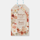 Verschiedene Herbstblütenrostie Elfenbeinblüte Geschenkanhänger (Rückseite)