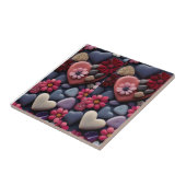 Verschiedene Herzen und Blume Mosaik Fliese (Seite)