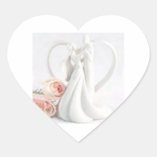 Verschiedene Hochzeitsticker Herz-Aufkleber