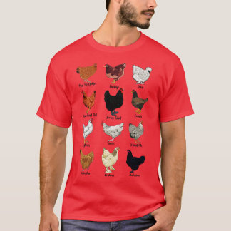 Verschiedene Hühner Hühner-Rassen T-Shirt