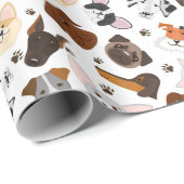 Verschiedene Hunderassen Geschenkpapier (Rolleneckpunkt)