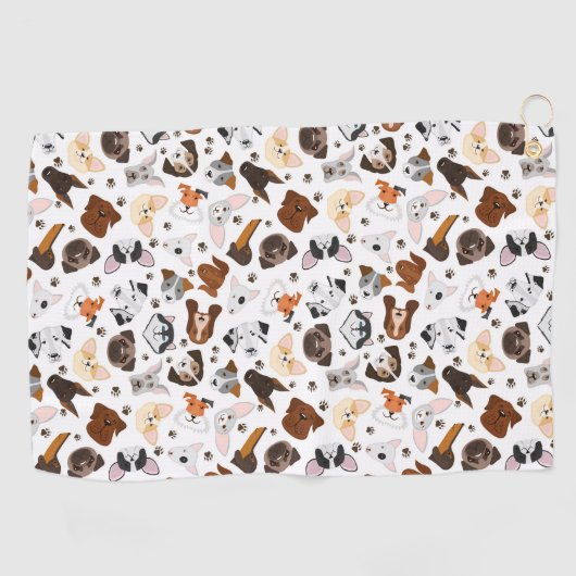 Verschiedene Hunderassen Golfhandtuch (Horizontal)
