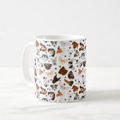 Verschiedene Hunderassen Muster Kaffeetasse (Vorderseite Links)