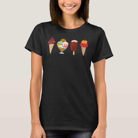 Verschiedene Icecreams T-Shirt (Vorderseite)