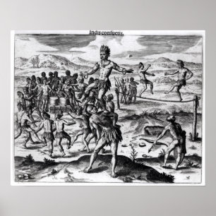 Verschiedene indische Spiele, von 'Americae Poster